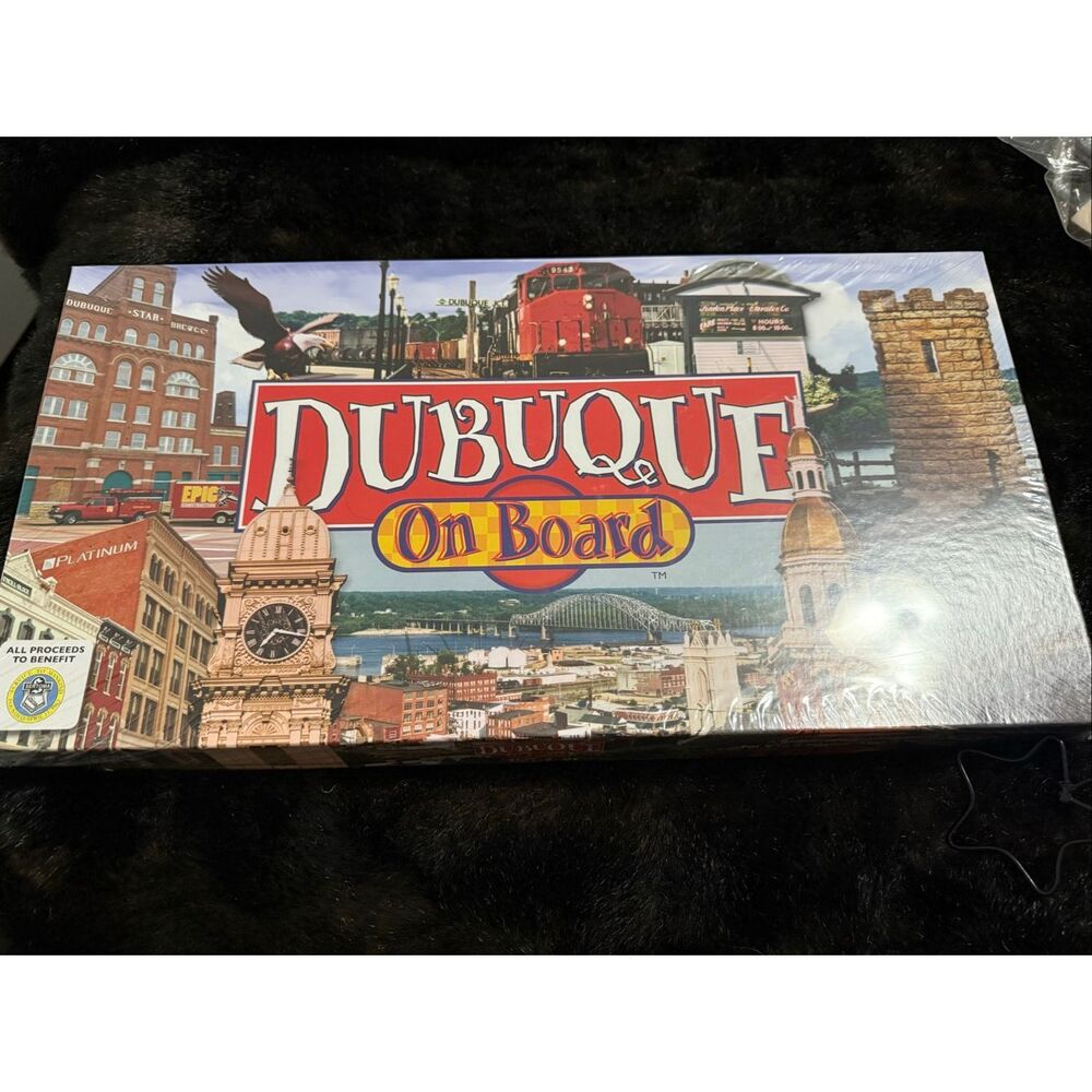 Dubuque-opoly Board Game: New and factory sealed Monopoly on board
